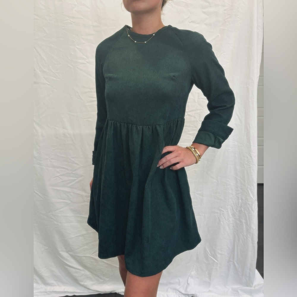 Green Corduroy Dress